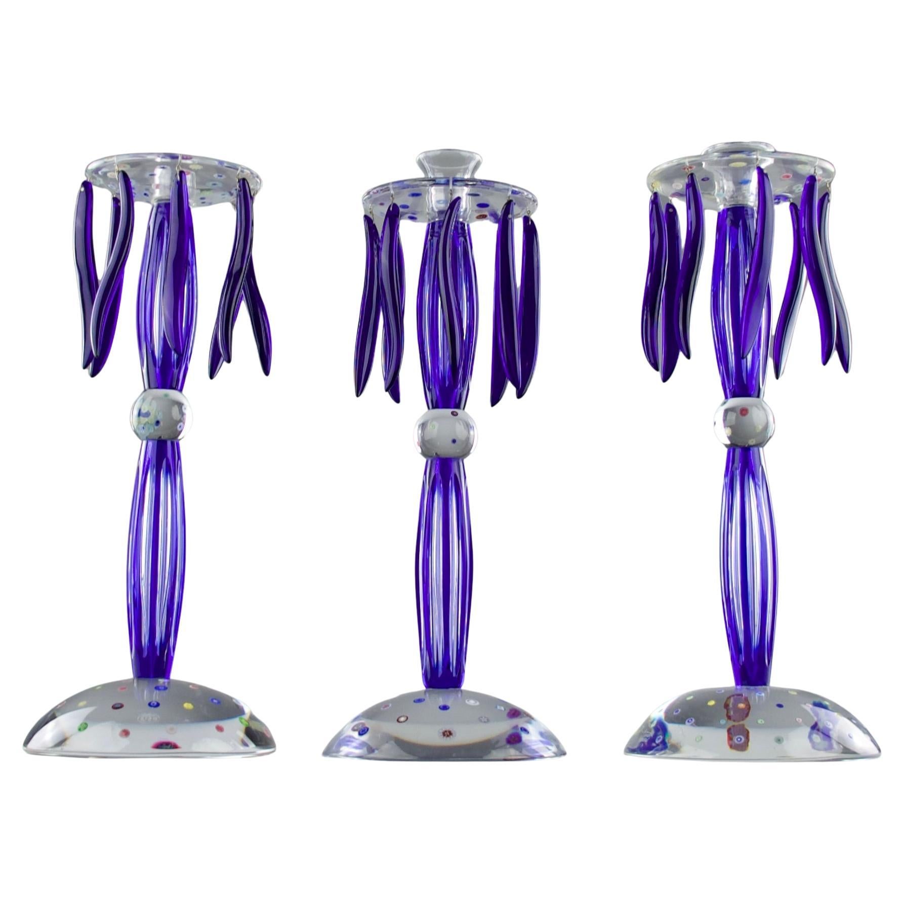Mathias for Baccarat, Ltd. Edition "Orpheus" Torchère Candle Holder, France 1996 For Sale