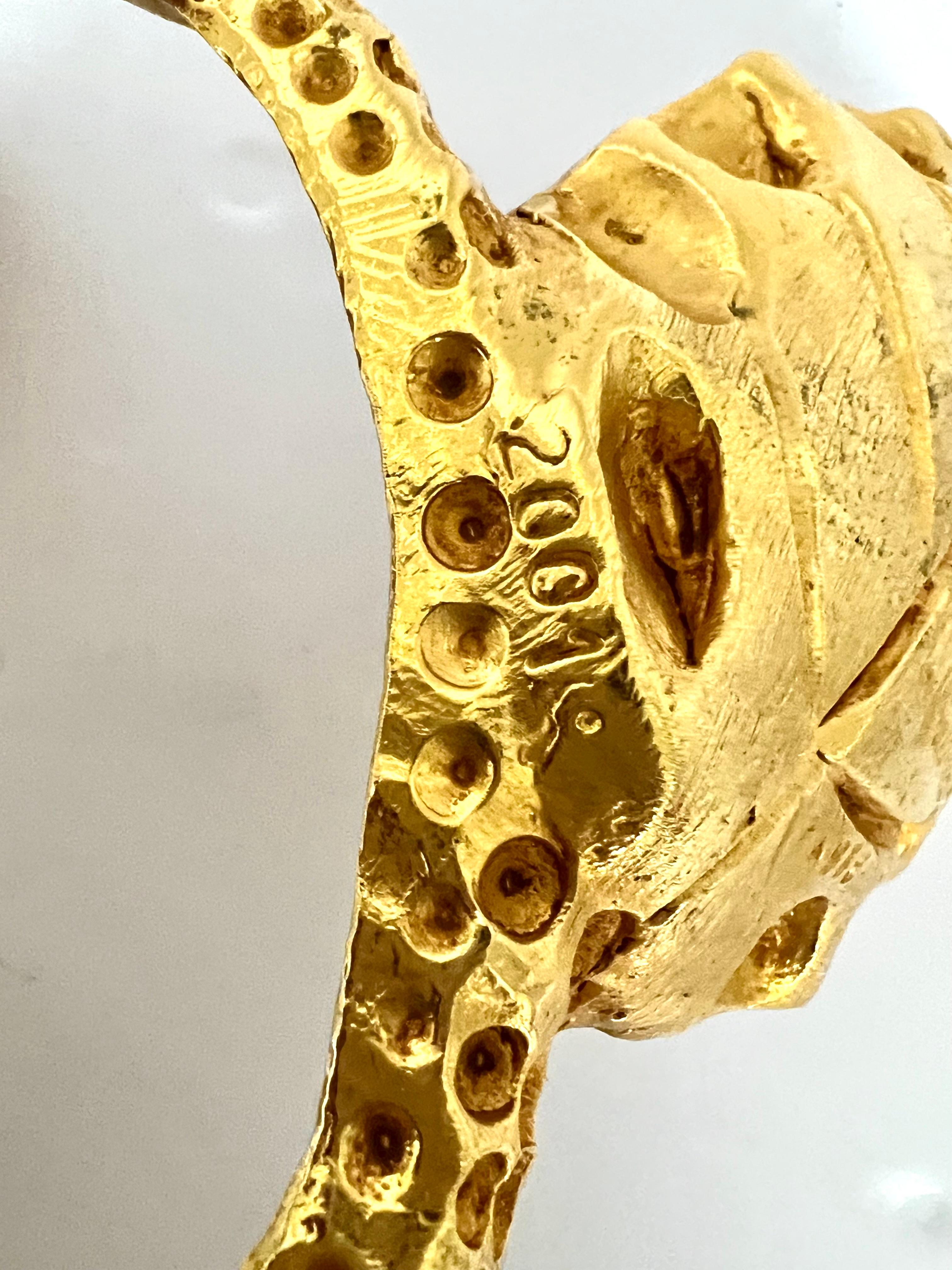 Mathias for Fondica Ciotola di cristallo pesante in bronzo dorato 2001 in vendita 6