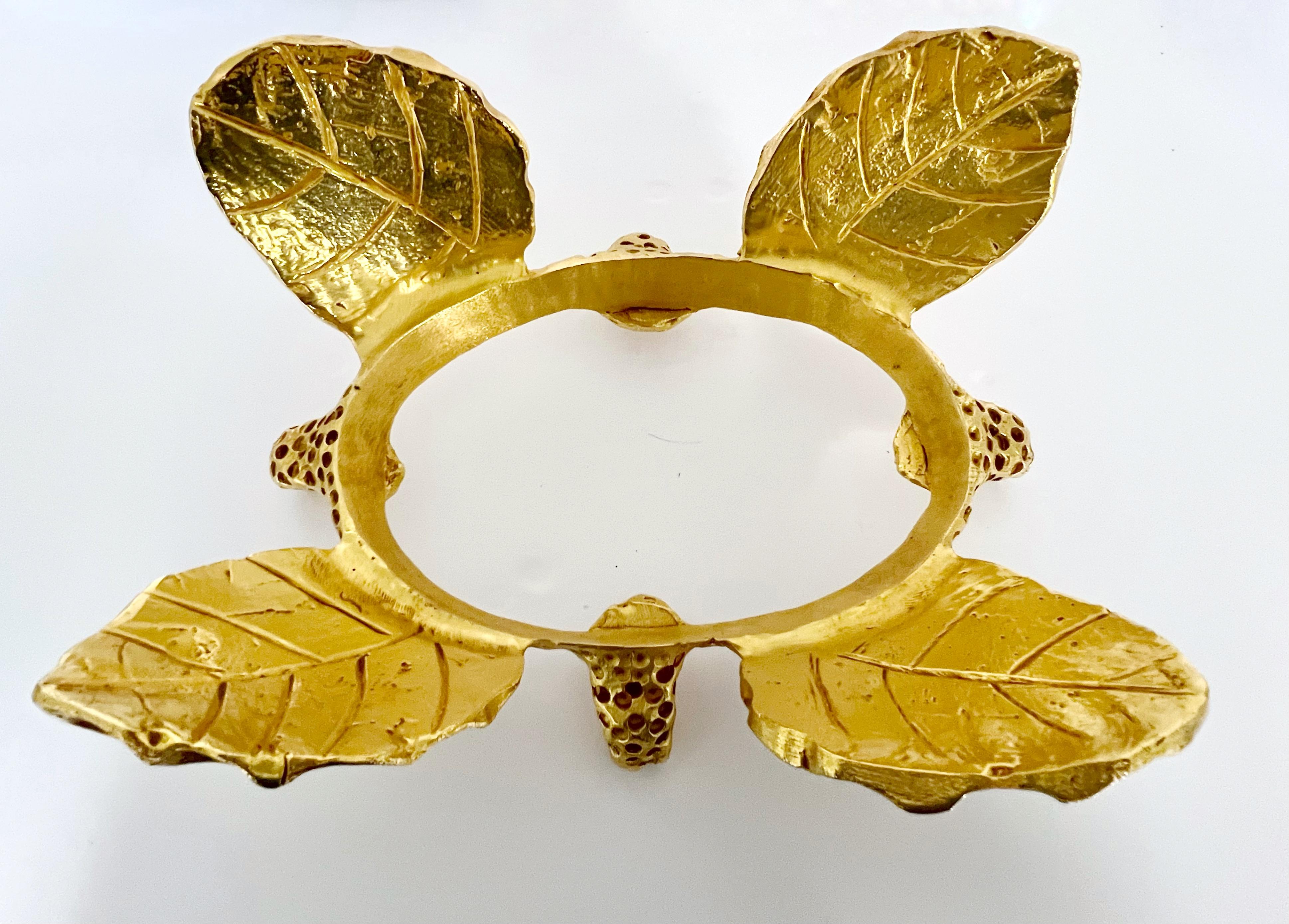 Mathias for Fondica Ciotola di cristallo pesante in bronzo dorato 2001 in vendita 7