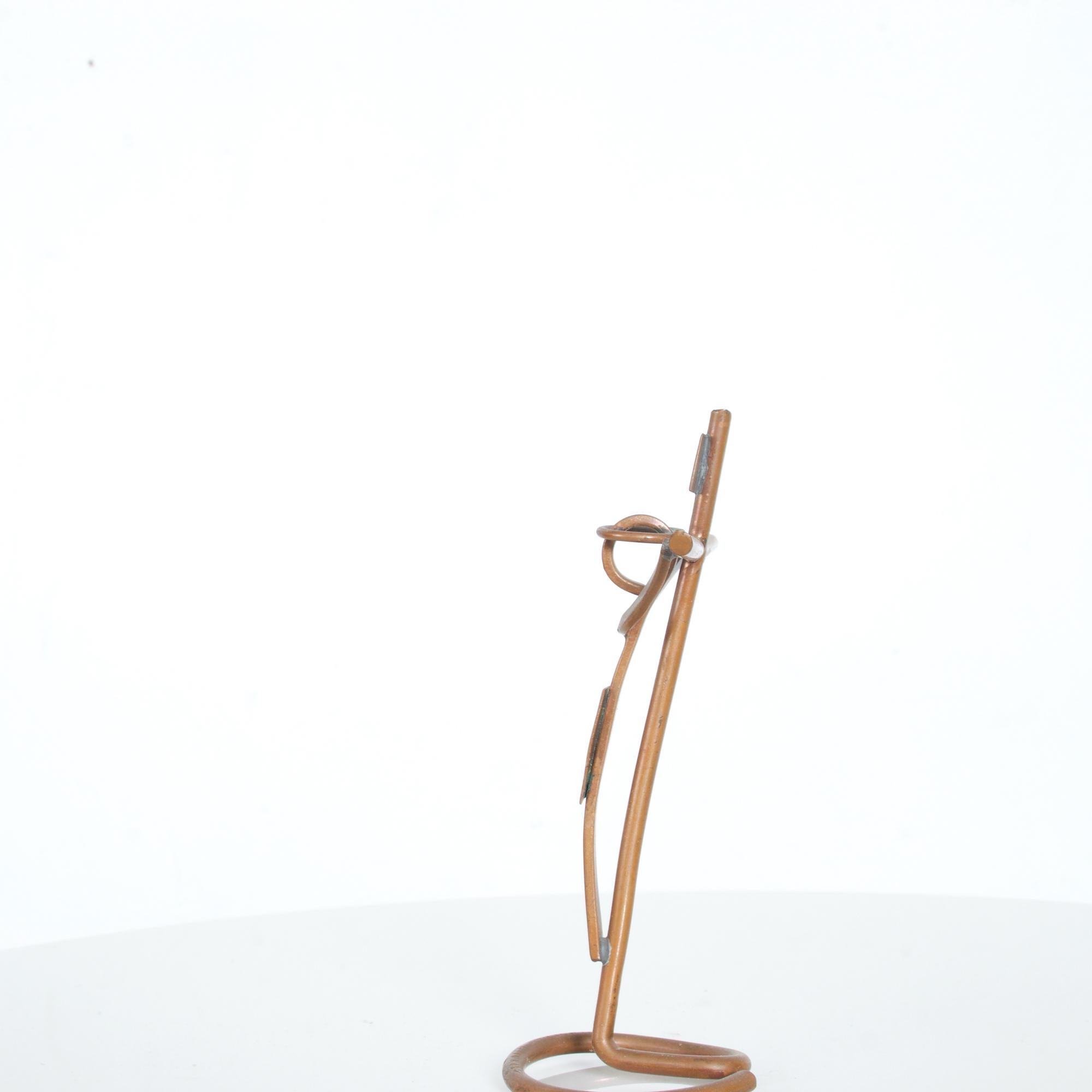 Mathias Goeritz Abstract Prayer Sculptural Crucifix Cross Copper & Silver 1