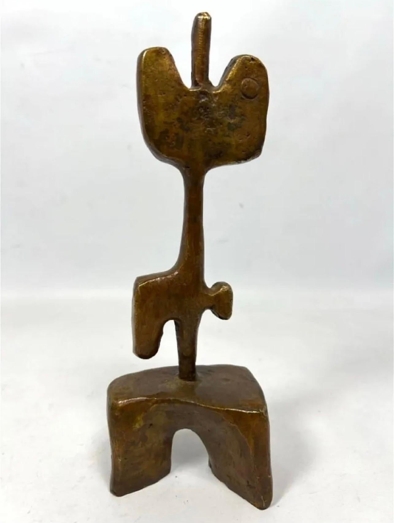 Mexican Art Abstract Brutalist Biomorphic Bronze Sculpture Mathias Goeritz  For Sale 4