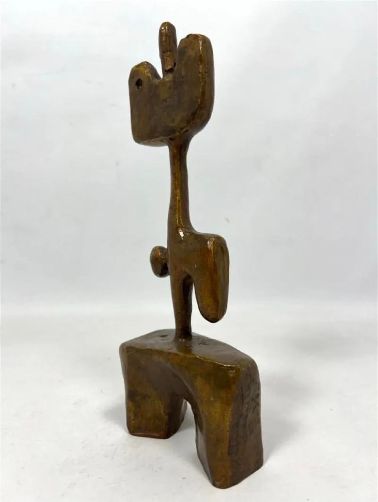 Mexican Art Abstract Brutalist Biomorphic Bronze Sculpture Mathias Goeritz  For Sale 5