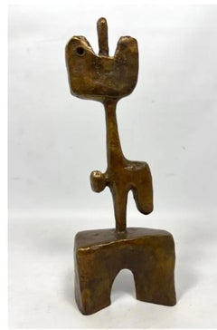Mexican Art Abstract Brutalist Biomorphic Bronze Sculpture Mathias Goeritz