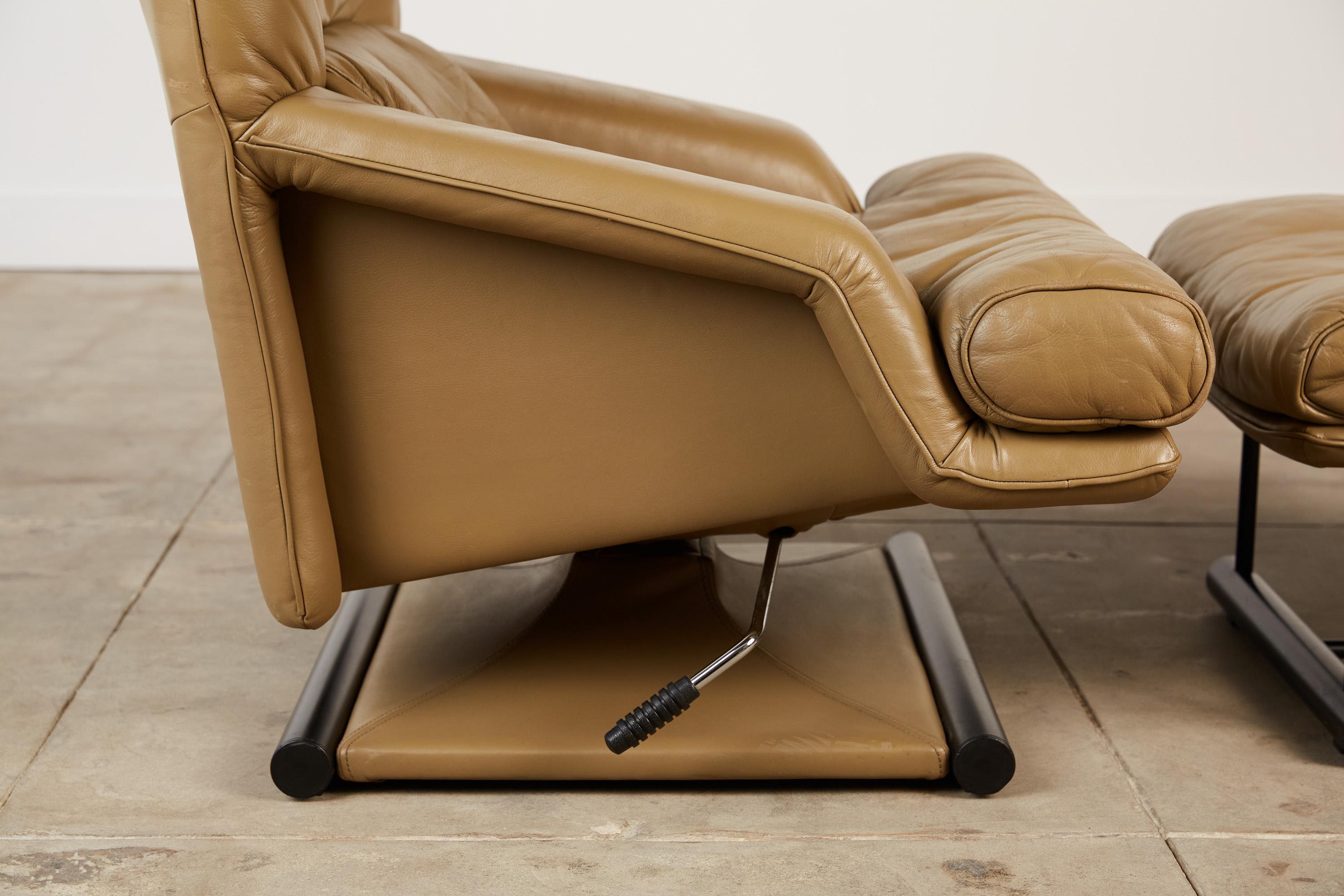 Mathias Hoffmann for Rolf Benz Leather Lounge Chair and Ottoman 3