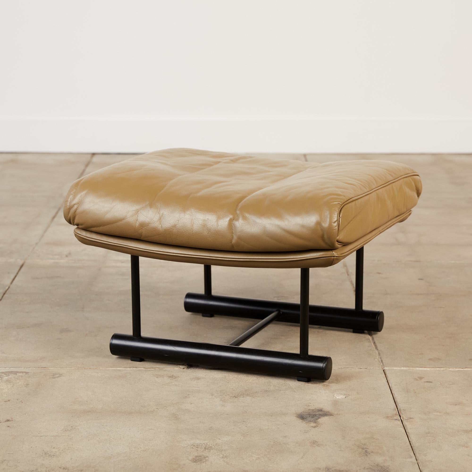 Mathias Hoffmann for Rolf Benz Leather Lounge Chair and Ottoman 1