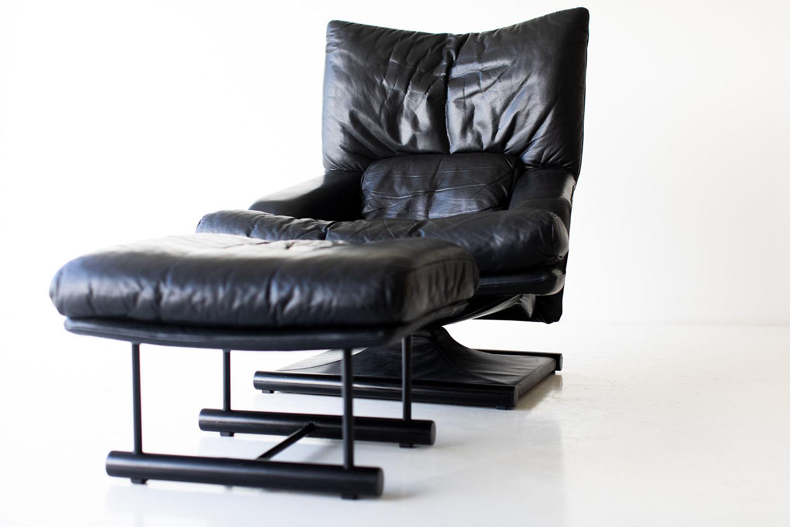 Mathias Hoffmann Lounge Chair and Ottoman for Rolf Benz 1