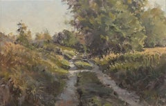 "Tarde de verano" Paisaje impresionista de un camino de tierra a la luz del verano