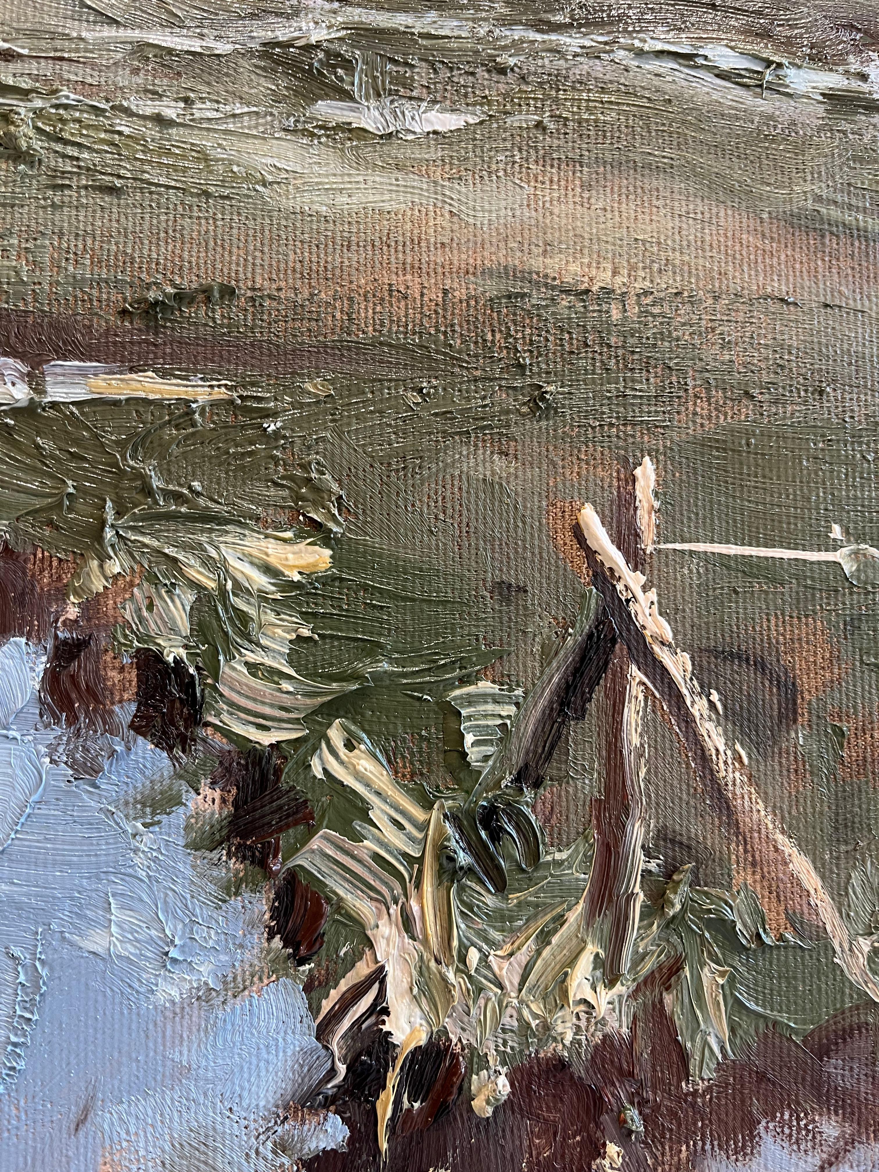 Paysage de marais impressionniste en plein air de Hambourg, Allemagne en vente 5