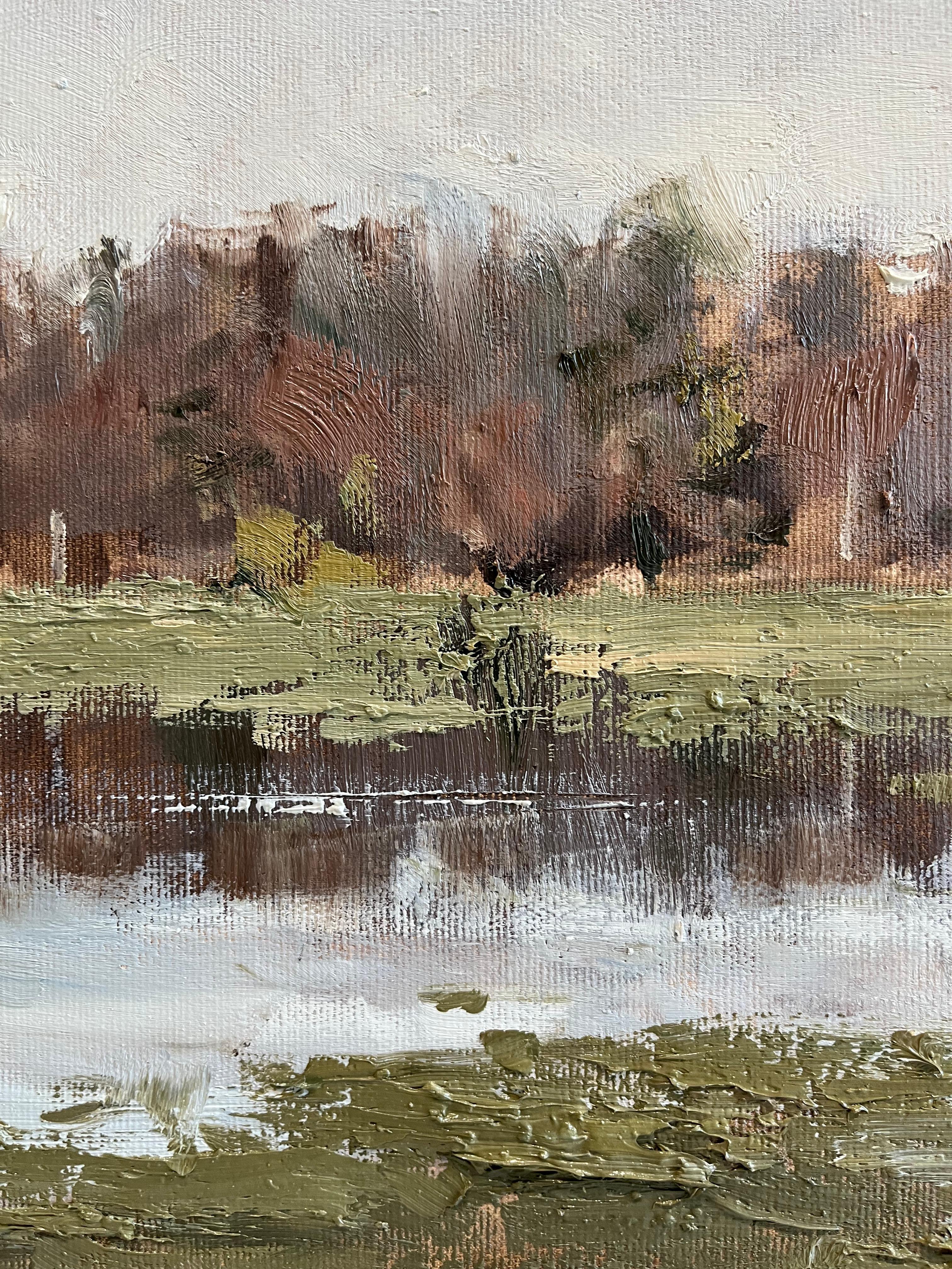 Paysage de marais impressionniste en plein air de Hambourg, Allemagne en vente 1