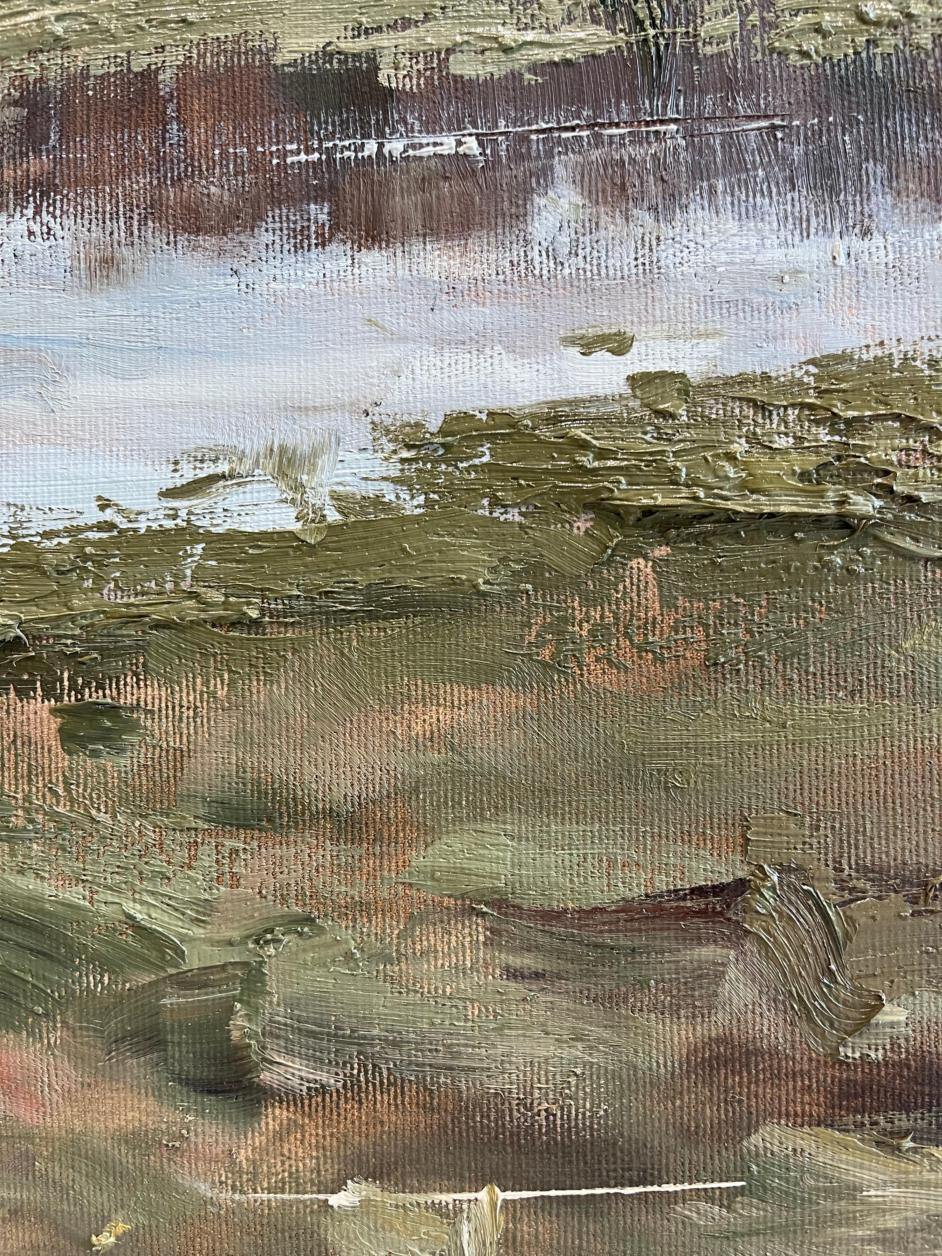 Paysage de marais impressionniste en plein air de Hambourg, Allemagne en vente 3
