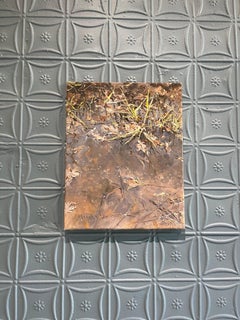 "Pantano XV" plein air Paisaje acuático impresionista con tonos fríos