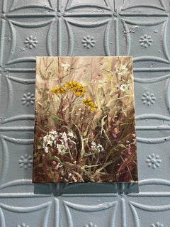 impressionistisches close-up-Gemälde „Tansy and Yarrow II“ mit Wildblumen, Deutschland