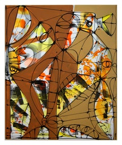 Abstract Painting -  "Vogel als Ameisenjungfer" by Wunderlich