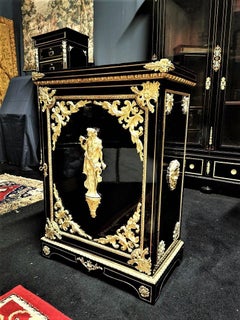 Mathieu Befort Boulle Marquetry Cabinet, France, 19th Century