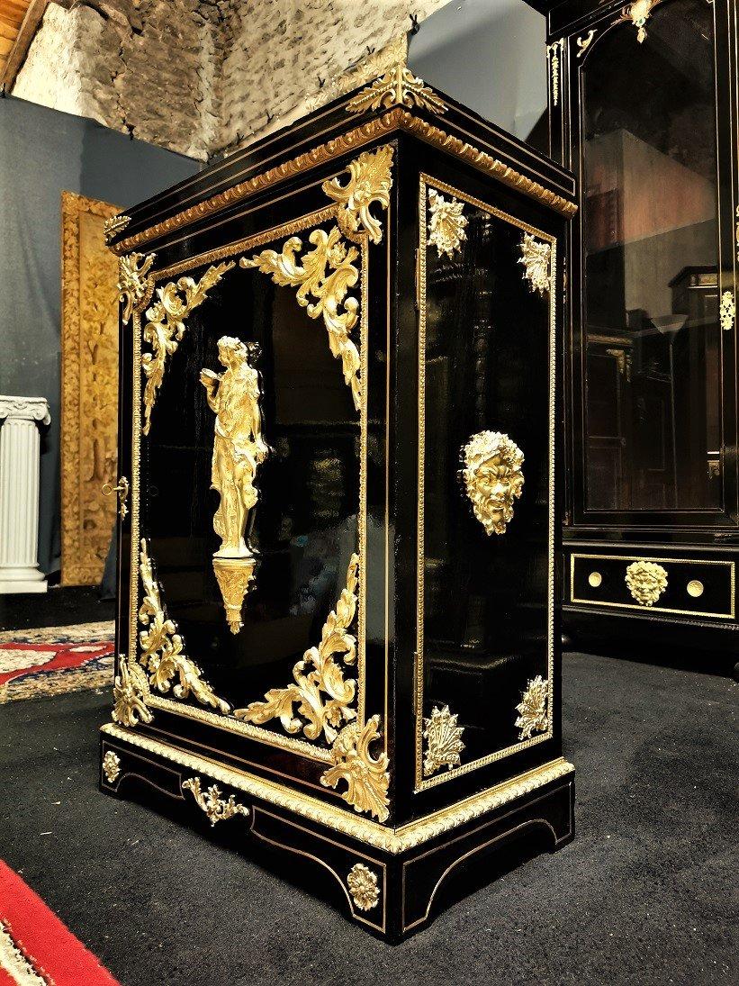 French Mathieu Befort Boulle Marquetry Cabinet, France, 19th Century