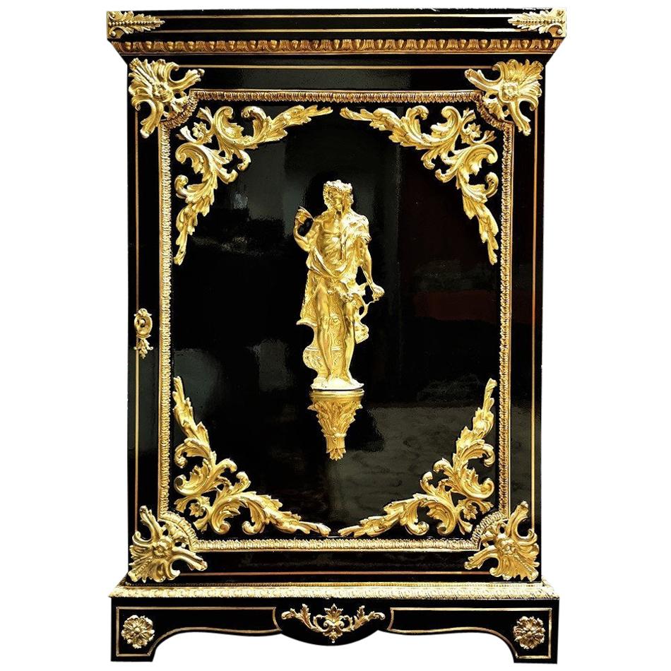 Mathieu Befort Boulle Marquetry Cabinet, France, 19th Century