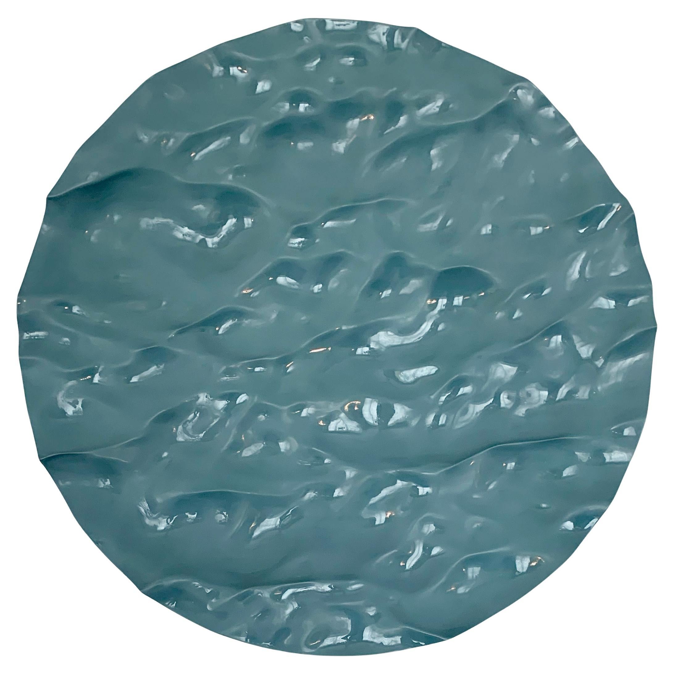 Scultura da parete in faience blu oceano tascabile di Mathieu Lehanneur, Francia, 2019