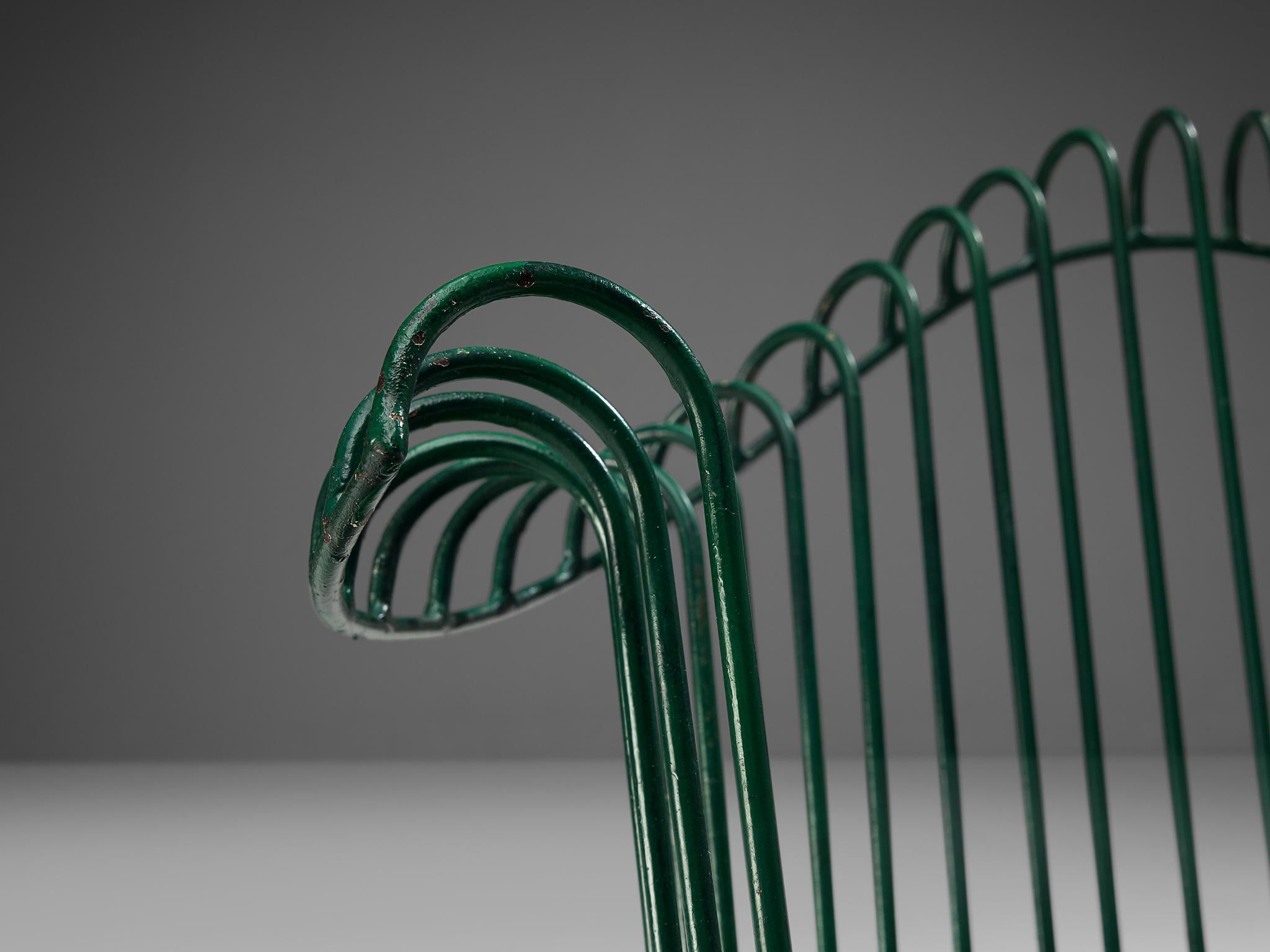 Mathieu Mategot 'Anthéor' Armchair in Green Lacquered Iron 5