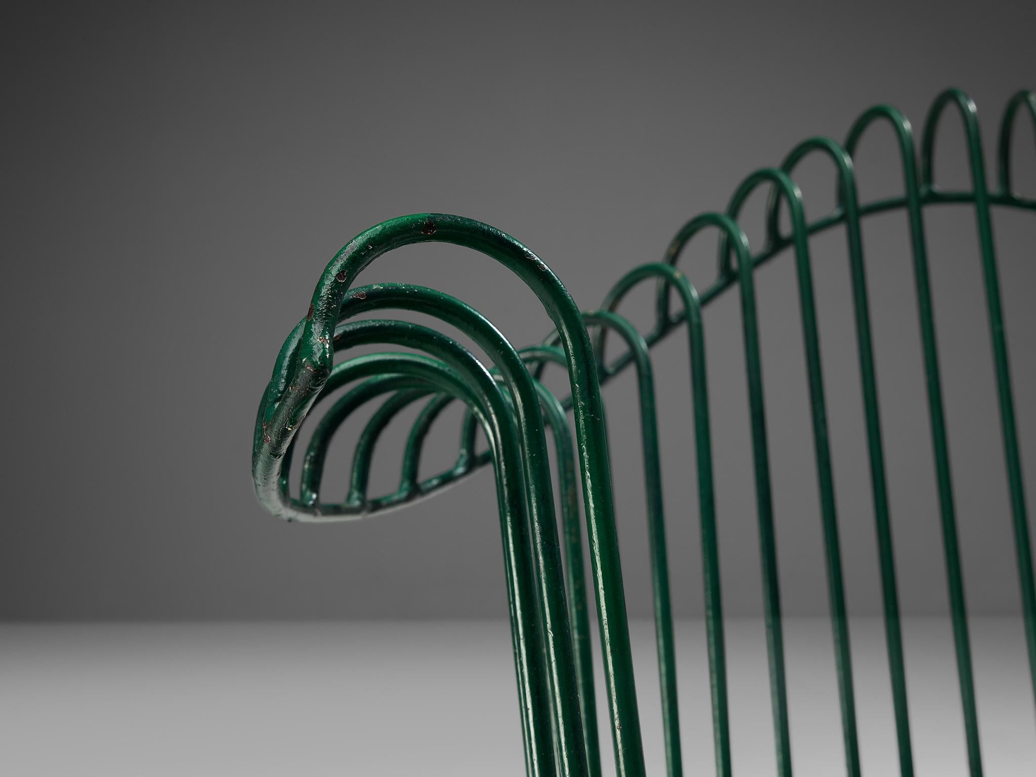 Mathieu Mategot 'Anthéor' Armchair in Green Lacquered Iron  5