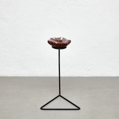 Mathieu Mategot Ashtray With Vallauris Ceramic - Circa 1950 French Design