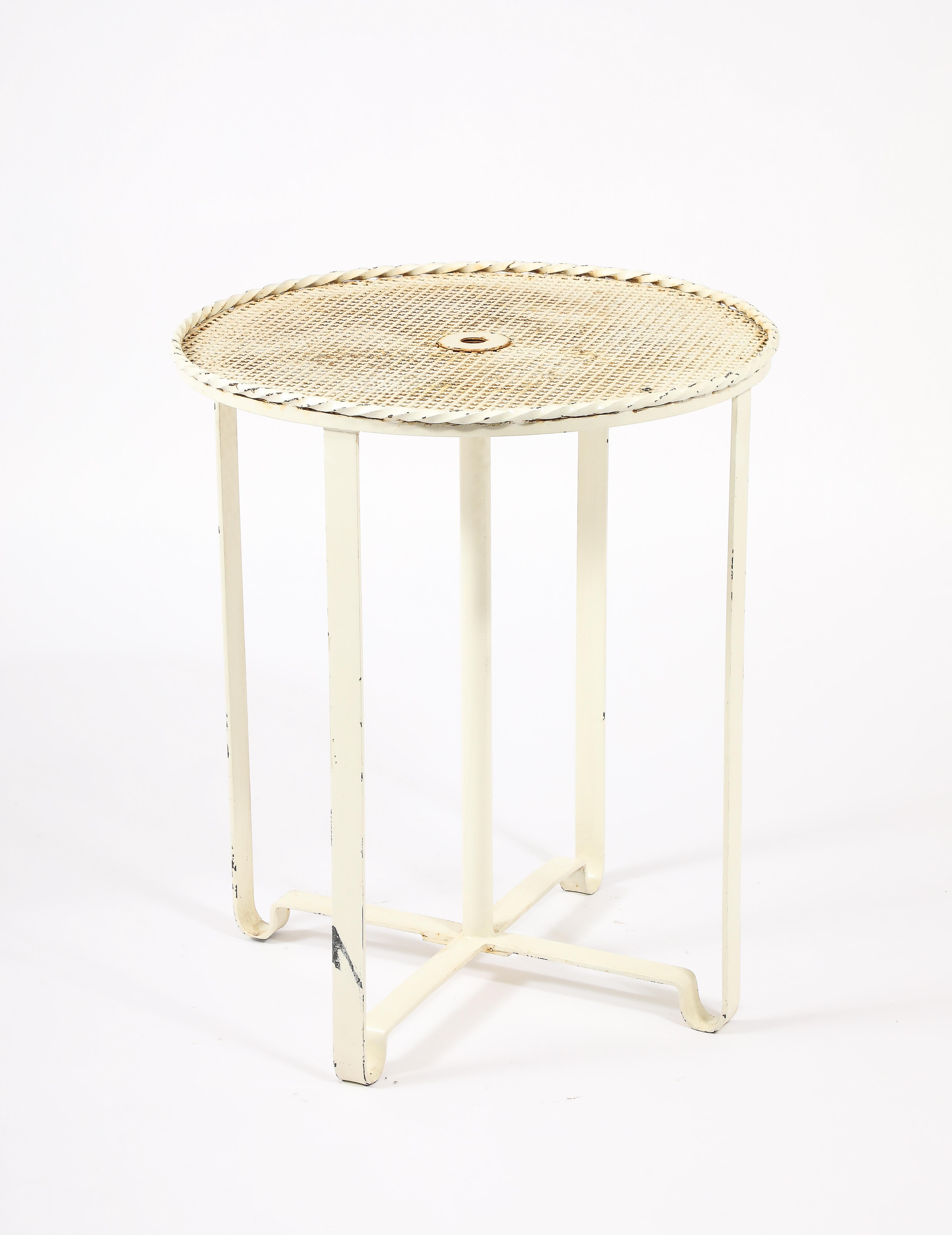 Mathieu Mategot (Att) Center Pedestal Table, France 1950's en vente 3