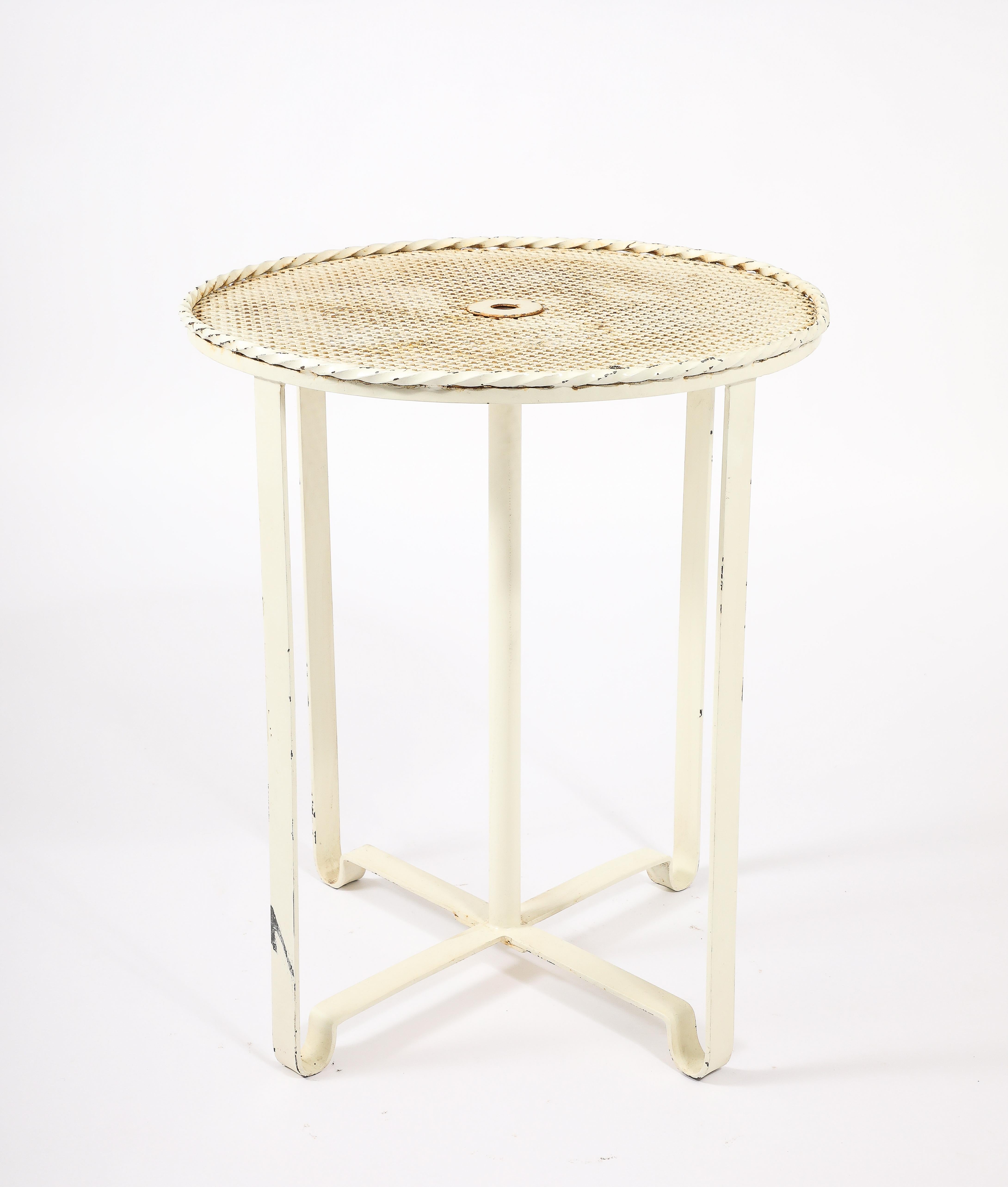Mathieu Mategot (Att) Center Pedestal Table, France 1950's en vente 4