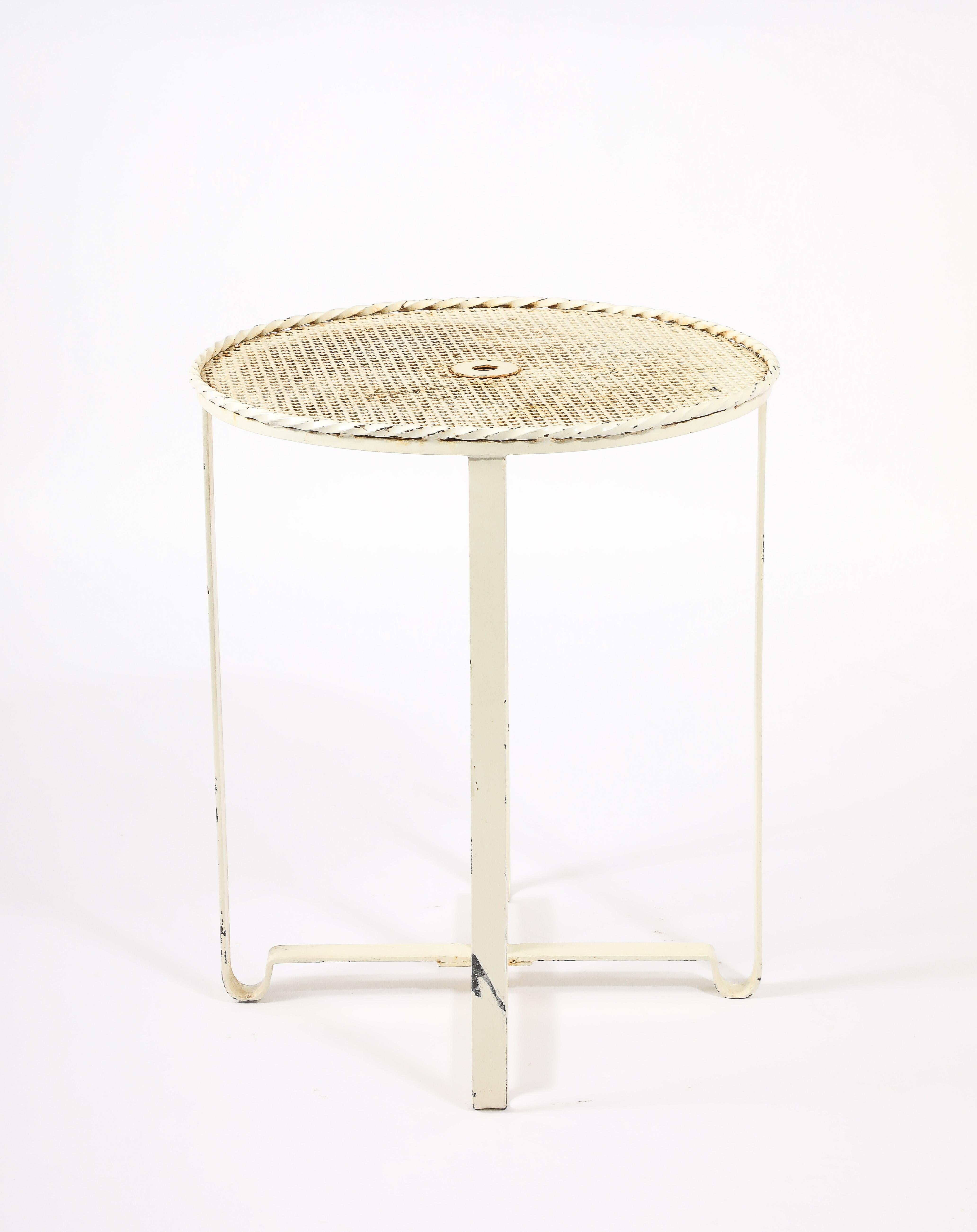 Mathieu Mategot (Att) Center Pedestal Table, France 1950's en vente 2