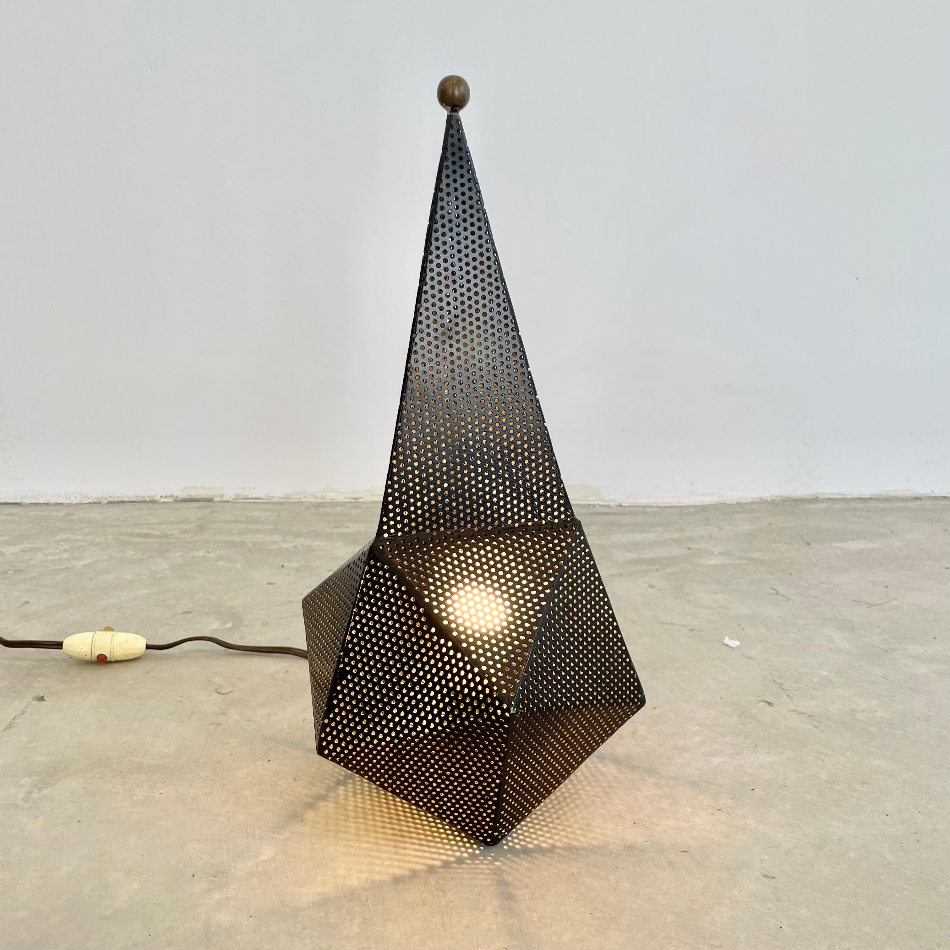 Mathieu Matégot Black Baghdad Lamp In Good Condition In Los Angeles, CA