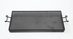 Mathieu Mategot Black Lacquer Perforated Serving Tray, France, 1950