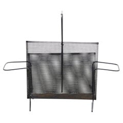 Mathieu Matégot Black Lacquered Metal Magazine Holder, circa 1950