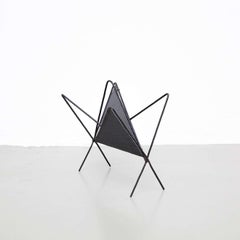Mathieu Mategot Black Metal Magazine Holder, circa 1950