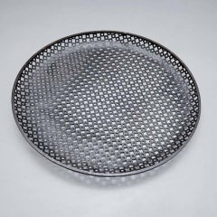 Mathieu Matégot Black Mid-Century Modern Enameled Metal Plate, circa 1950