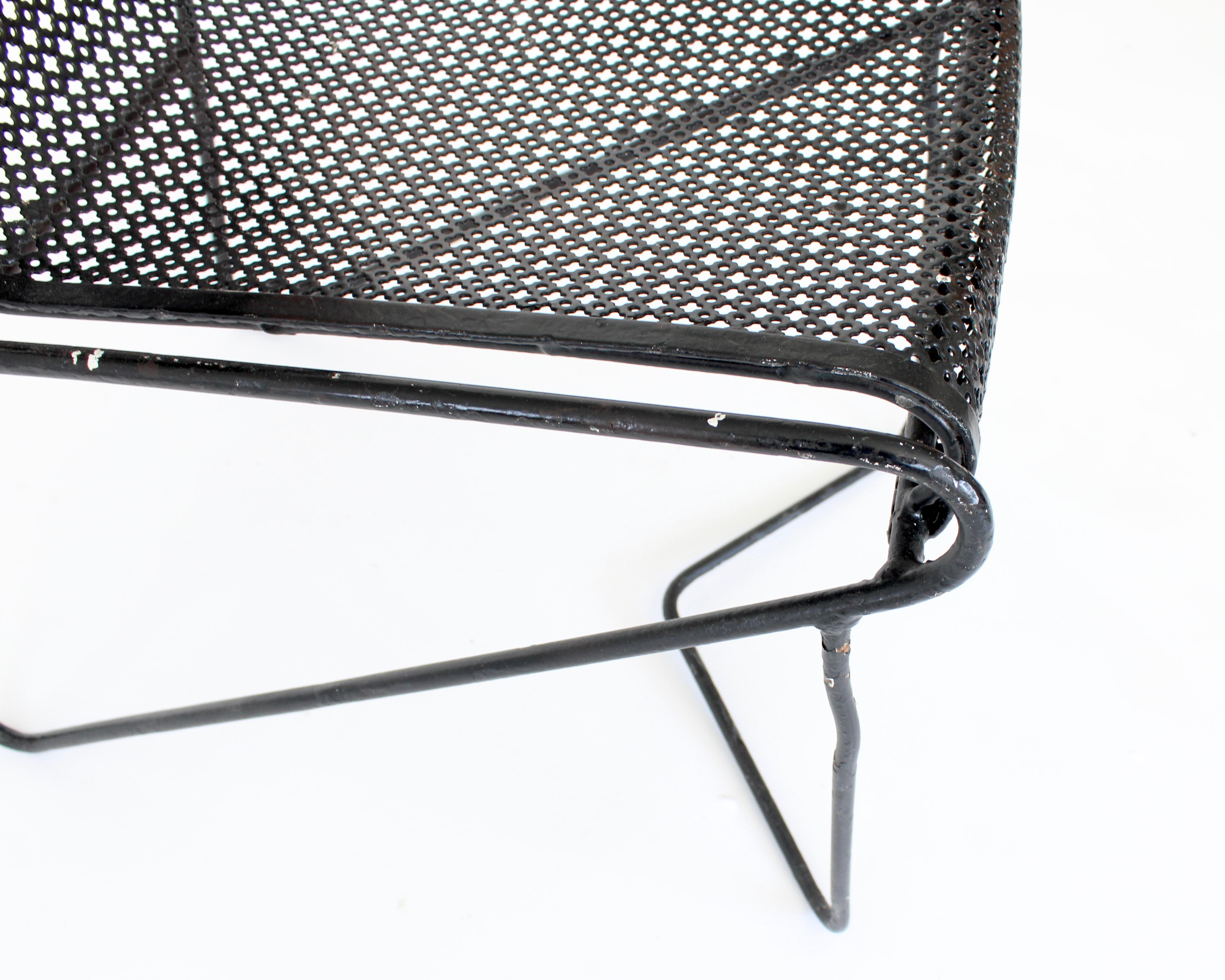 Mathieu Mategot Black Perforated Metal Side Chair France circa 1953 9