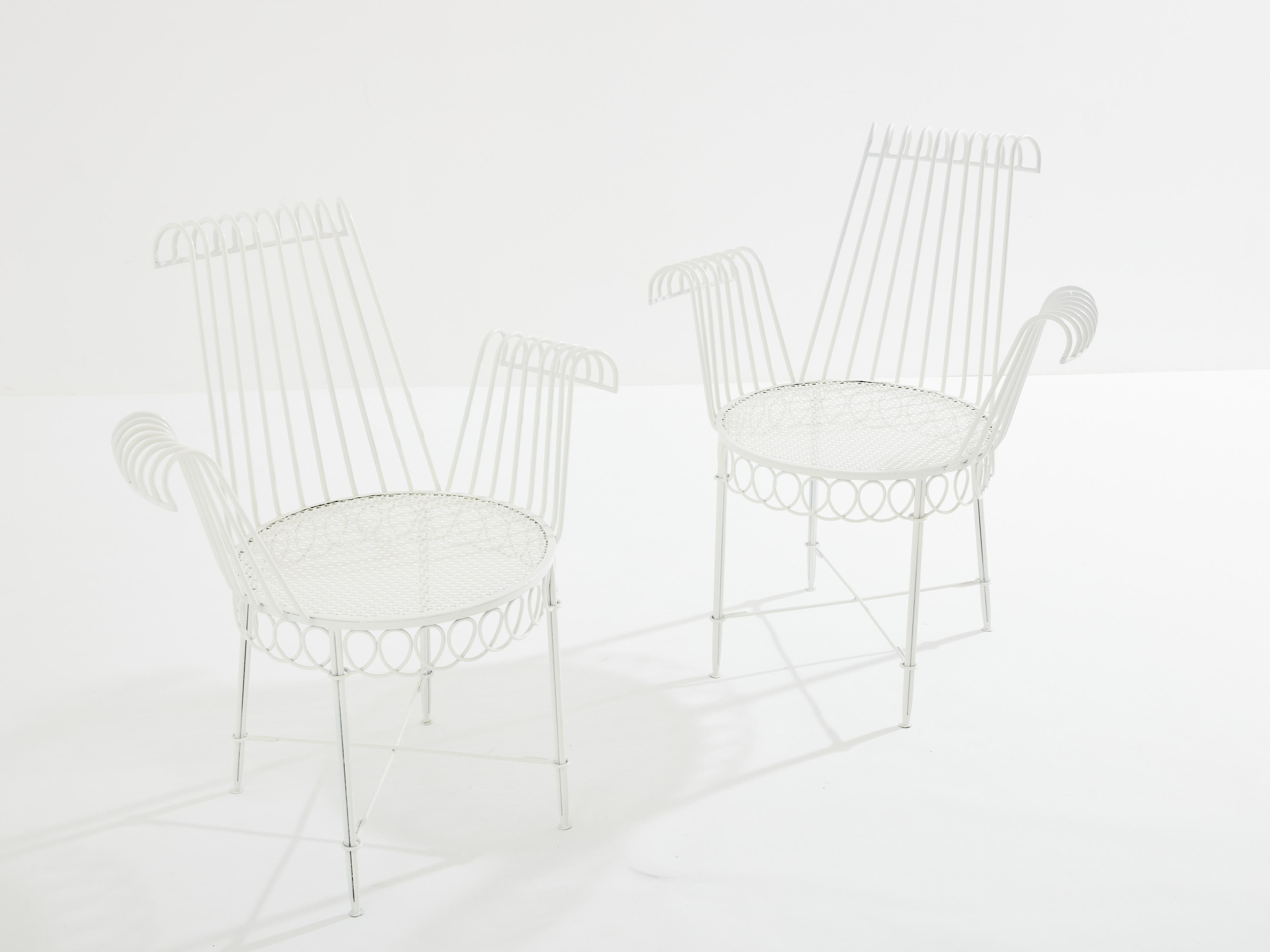 Mathieu Matégot Cap d’Ail complete dining set 1950s 5