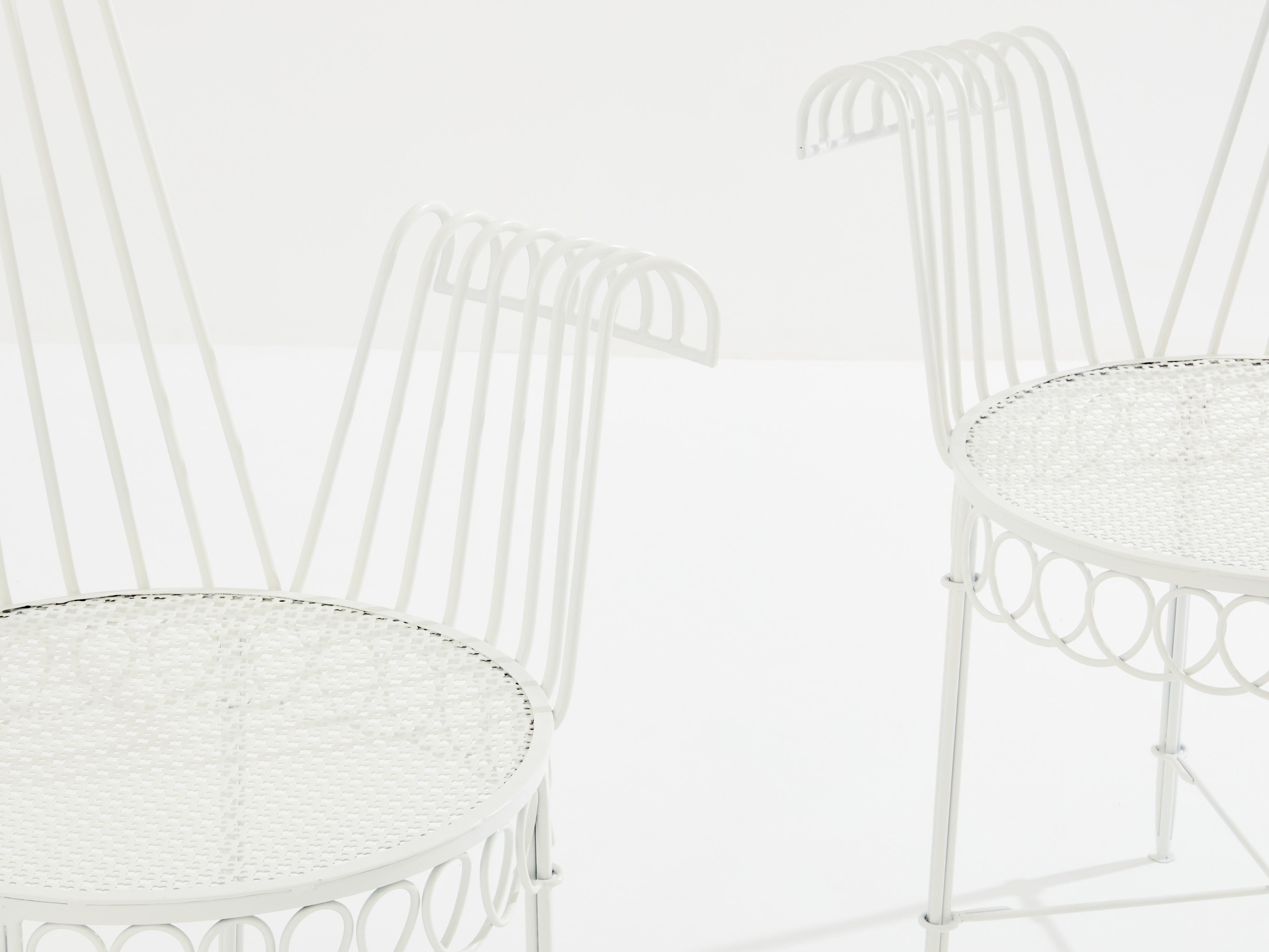 Mathieu Matégot Cap d’Ail complete dining set 1950s 6