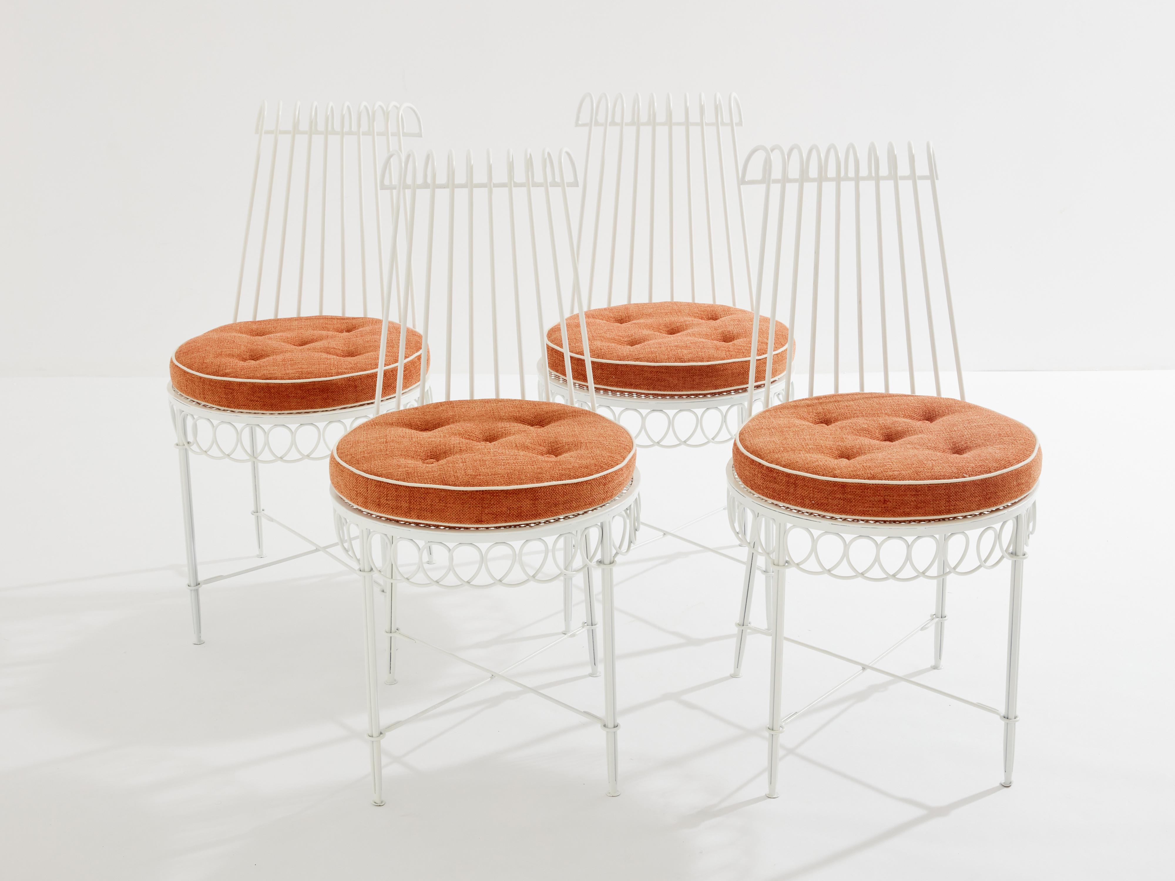 Mathieu Matégot Cap d’Ail complete dining set 1950s 7
