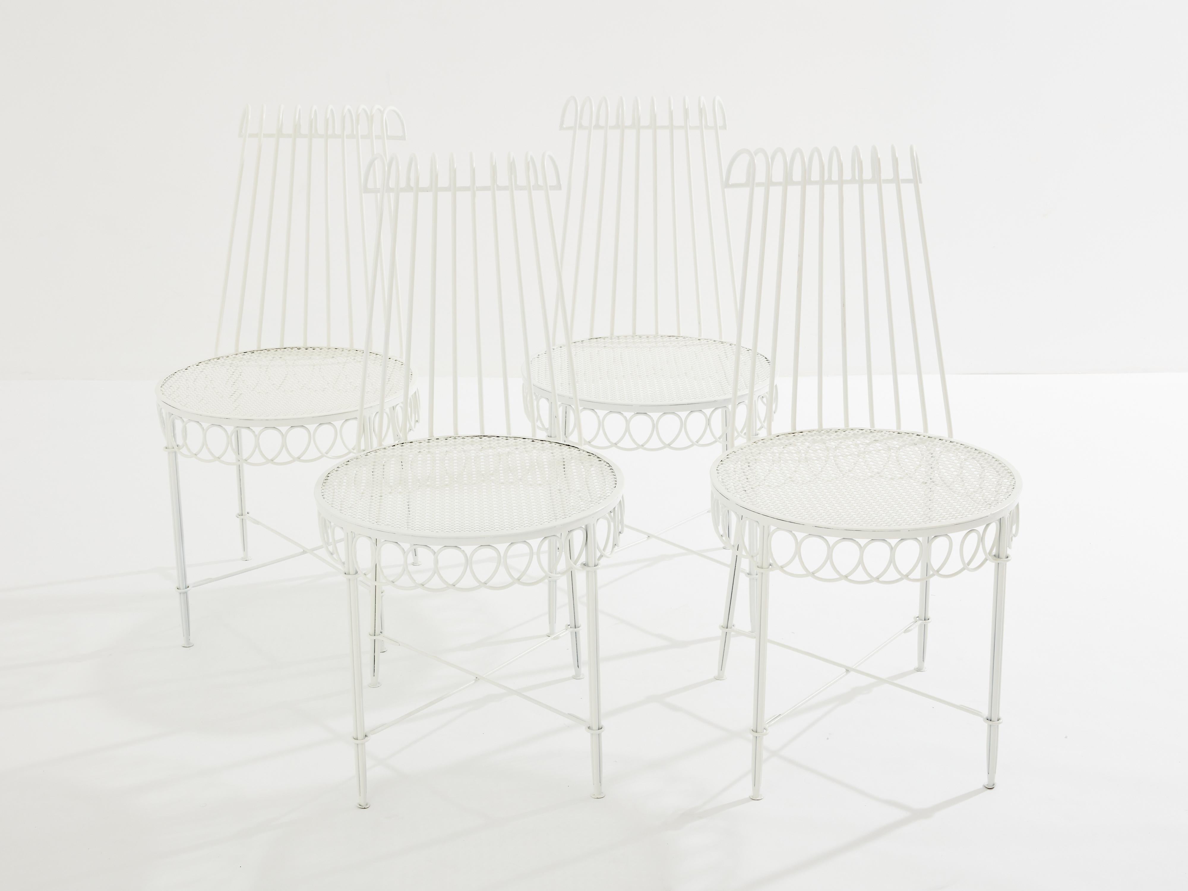 Mathieu Matégot Cap d’Ail complete dining set 1950s 8