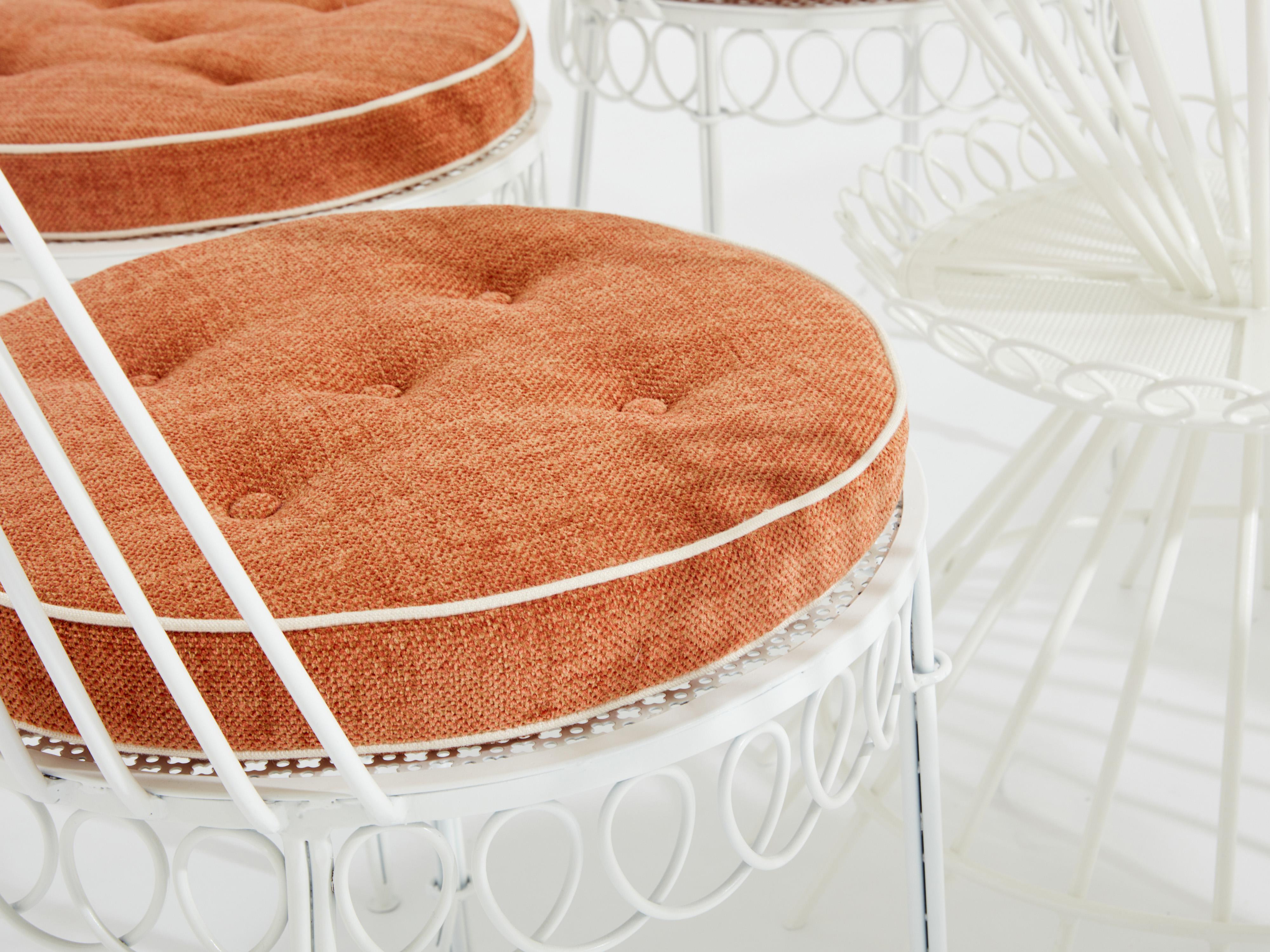 French Mathieu Matégot Cap d’Ail complete dining set 1950s