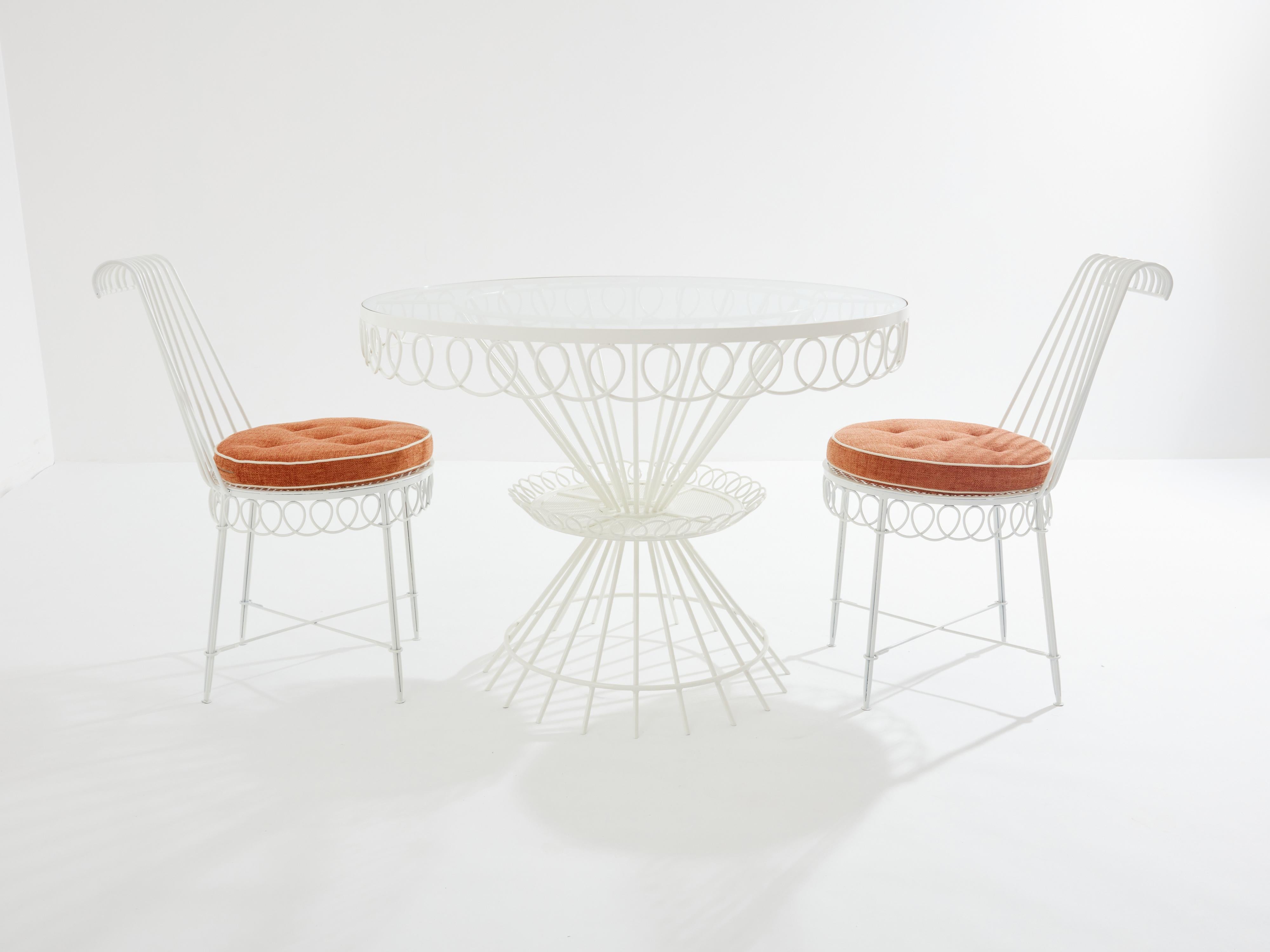 Mid-20th Century Mathieu Matégot Cap d’Ail complete dining set 1950s