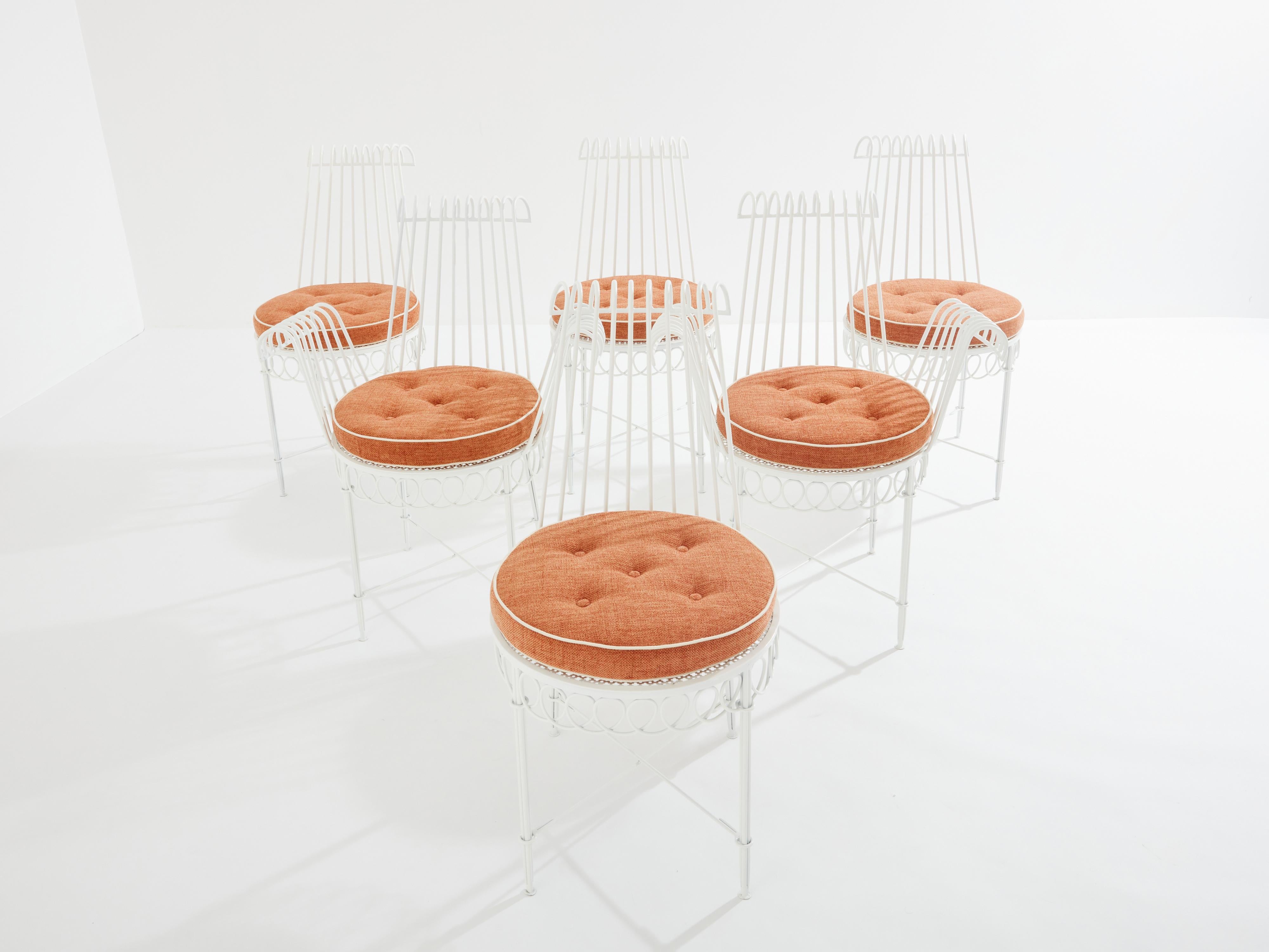 Mathieu Matégot Cap d’Ail complete dining set 1950s 2