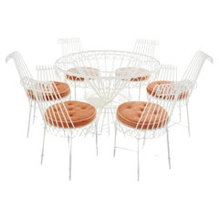 Mathieu Matégot Cap d’Ail complete dining set 1950s
