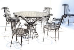 Tavolo da sala da pranzo Mathieu Matégot Cap D'ail French Mid-Century Modern