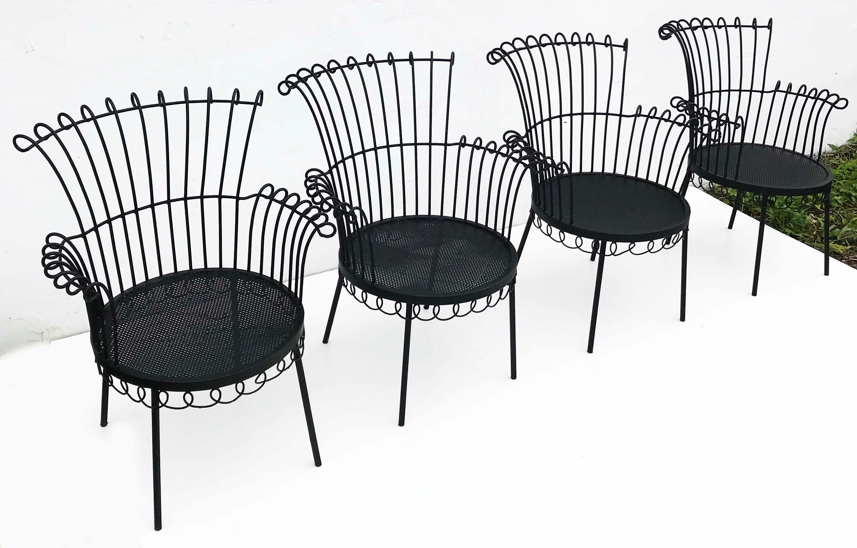 French Mathieu Mategot Cap D’ail Style Set of Chair