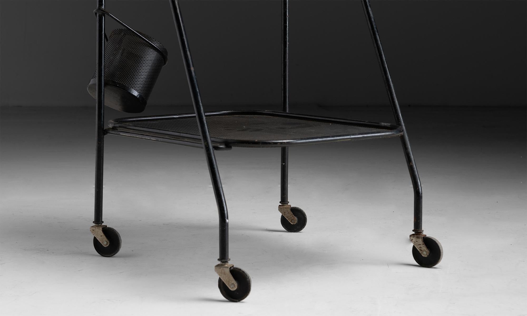 Metal Mathieu Mategot Cart, France circa 1956 For Sale