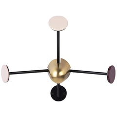 Mathieu Matégot Coat Rack in Brass and Vintage Red for GUBI