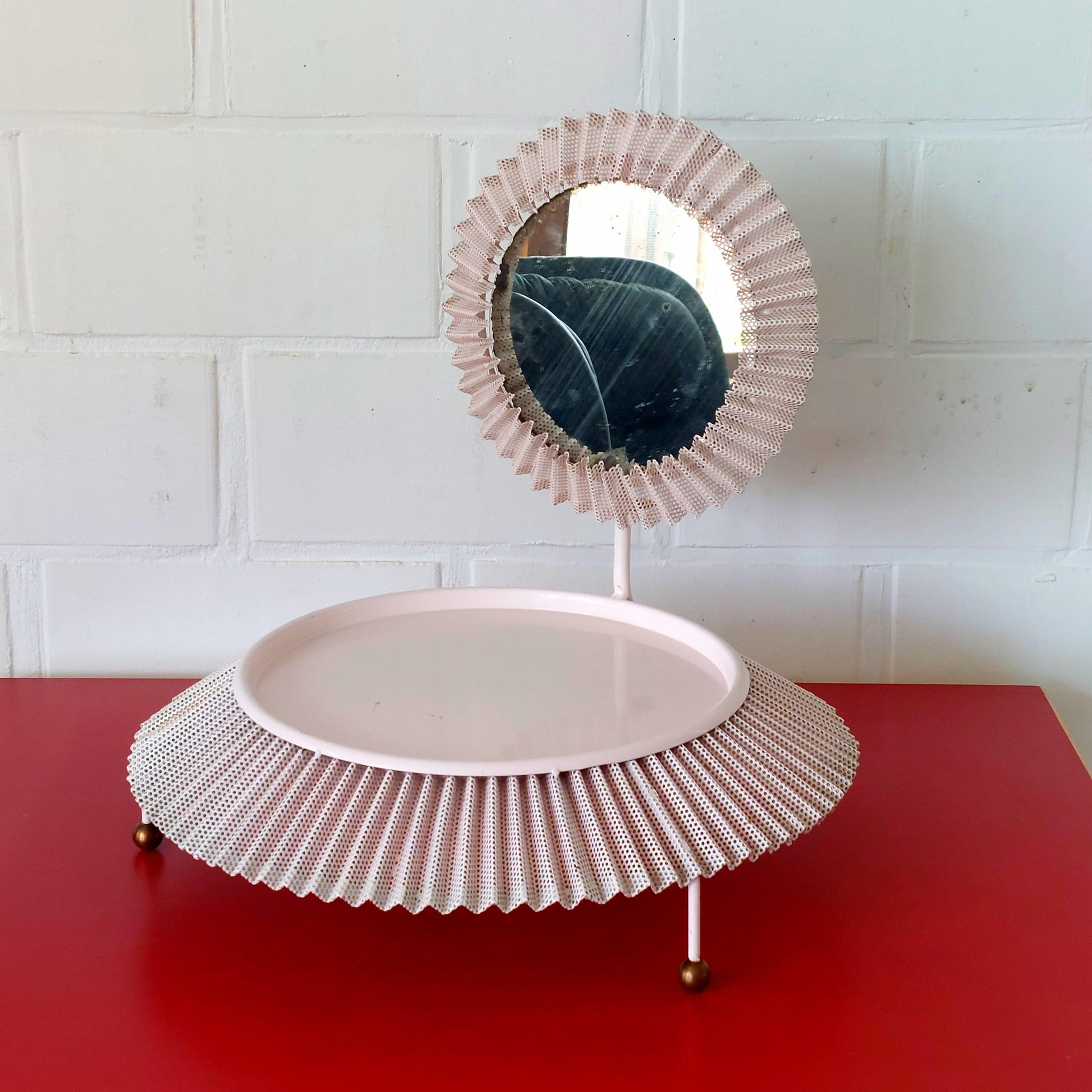 Mid-20th Century Mathieu Mategot coiffeuse dressing table 1950s FRANCE For Sale