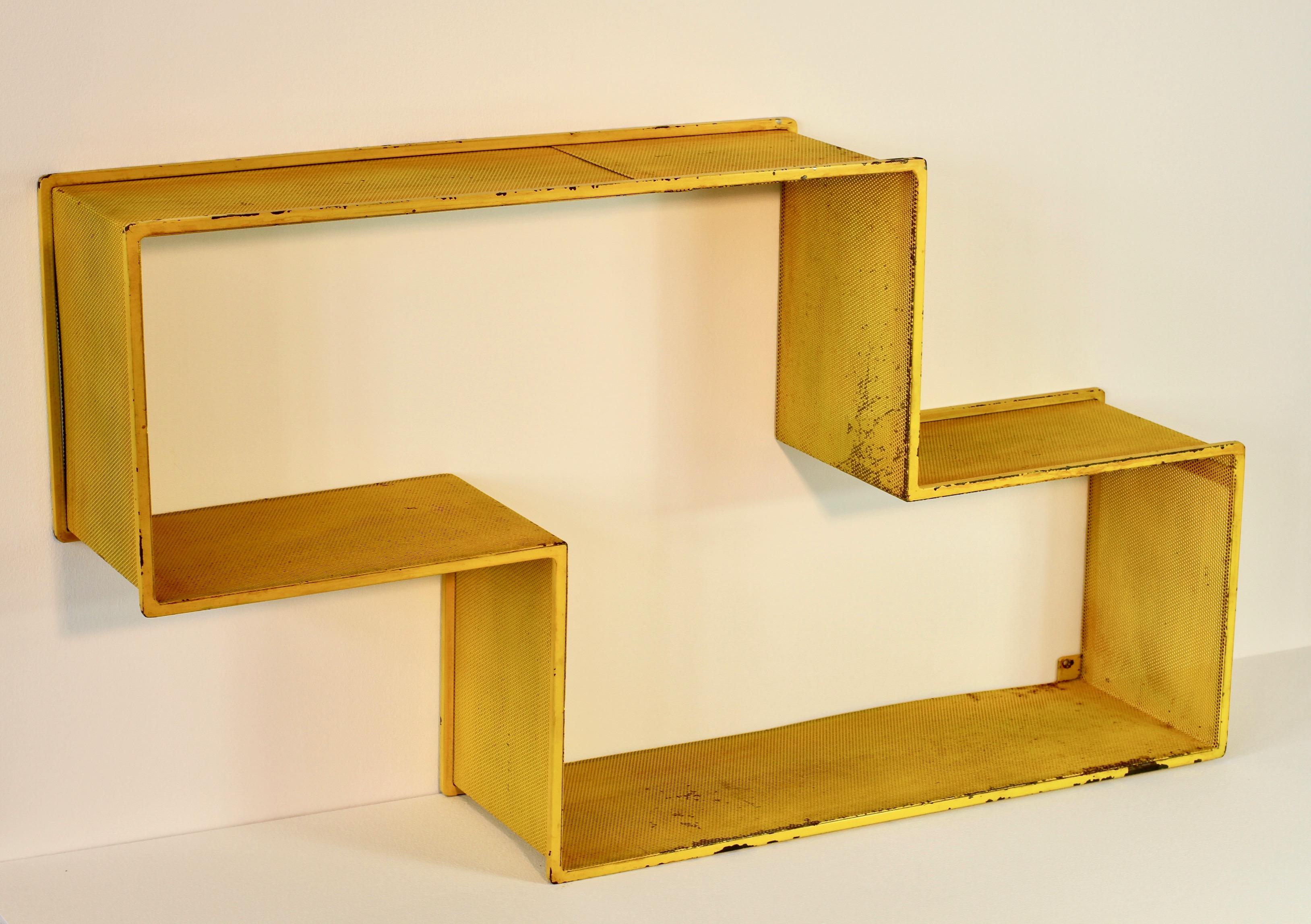 yellow cube shelf