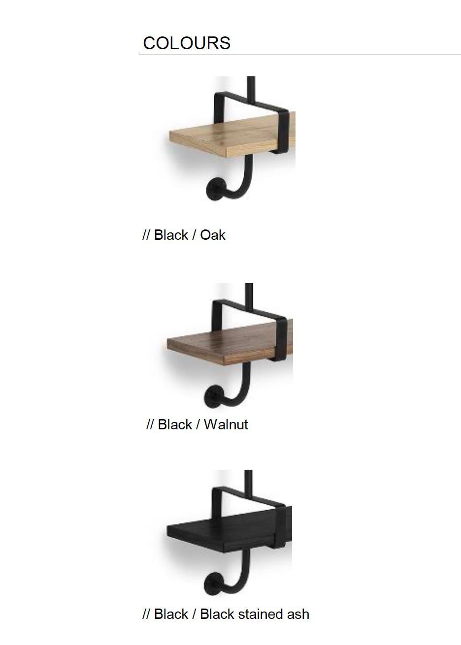 Mathieu Matégot 'Démon' 3-Shelf System for GUBI in Oak (95cm) For Sale 5