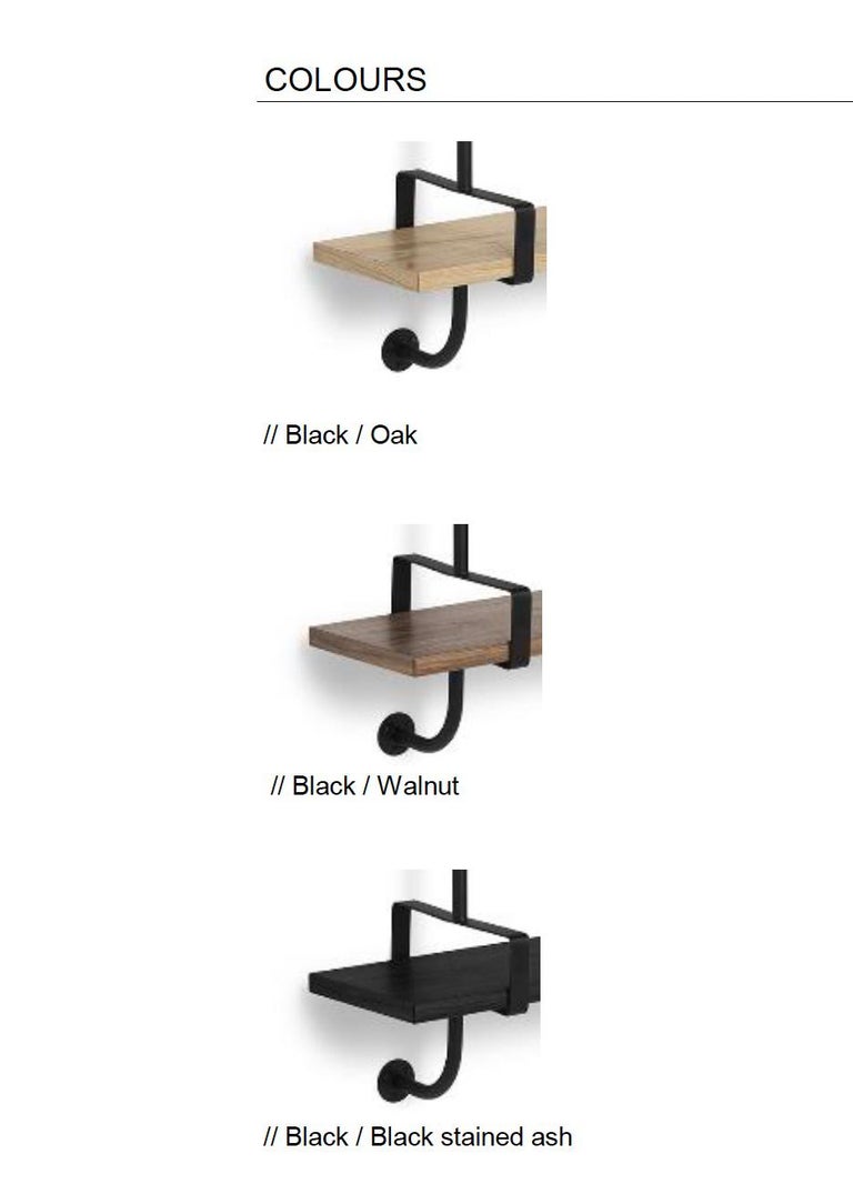 Mathieu Matégot 'Démon' 3-Shelf System for GUBI in Oak For Sale 5