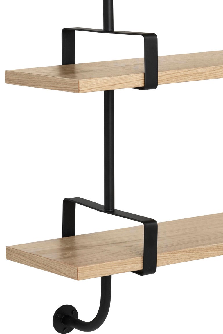Danish Mathieu Matégot 'Démon' 3-Shelf System for GUBI in Oak For Sale